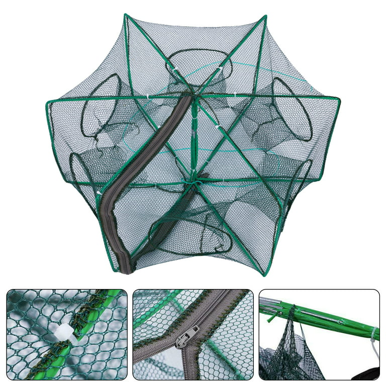 Foldable Fishing Net Trap Shrimp Cage, Easy Use for Fish Minnow