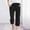 Black, variant on Women's Casual Solid Color Plain Weave Breathable 7/8 Pants Womens Casual Dress Pants with Pockets Womens Hiking Pants with Pockets Cargo Sweatpants for Women
