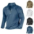 thumbnail image 1 of Man Stand Collar Solid Color Zipper Pocket Leisure Fashion Long Sleeves Sweater, 1 of 6