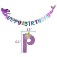 thumbnail image 2 of Mermaid Magical Sparkle Feliz Cumpleaños Banner Favor Mermaid Tema Decoración Fiesta Suministros Afortunado Sencillez, 2 of 5