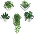 thumbnail image 1 of Etiqueta De La Pared 3D De La Rejilla De Las Plantas Verdes Brillantes, Etiqueta De La Pared De Hojas Verdes Diy Extraíble Decoración Del Hogar Murales De Arte Decoración De Papel Para El Dormitorio Sala De Estar Oficina Rojo Verde Cocina, Decoración y Otros, 1 of 4