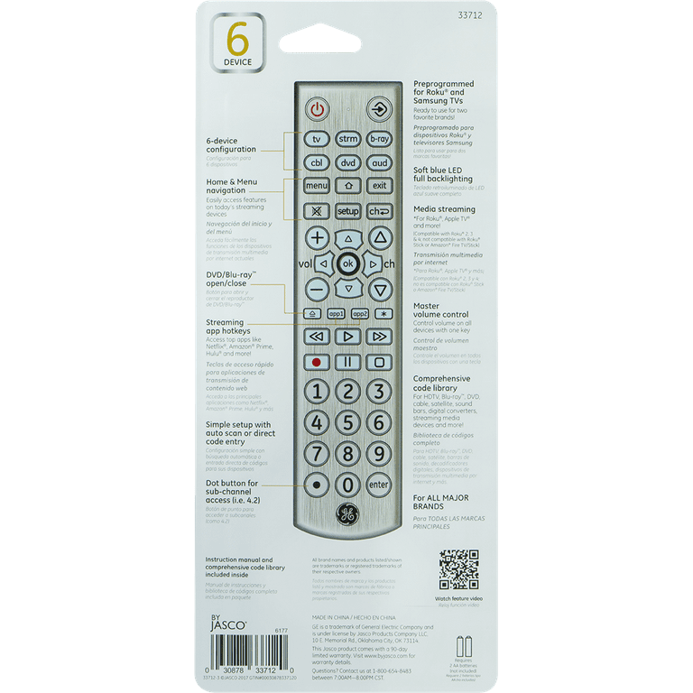 Ge universal 2024 remote instructions