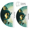 thumbnail image 3 of GZHJMY Halloween Tree Skirt Pumpkins Moonlight Xmas Tree Skirt Floor Door Round Mat Decorations for Holiday Party Home Christmas Day Ornaments, 47.2", 3 of 6
