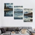 thumbnail image 4 of Nawypu Framed Nature Wall Art Canvas: Modern Lake Landscape Picture Print Peaceful Forest Mountain Painting Artwork Contemporary Photography Decor for Living Room Office Bedroom 12''x16''X3 Panels, 4 of 4