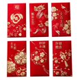 thumbnail image 2 of jifeng 6Pcs Chinese New Year Red Envelopes Festival Money Envelope Red Packet F, 2 of 9