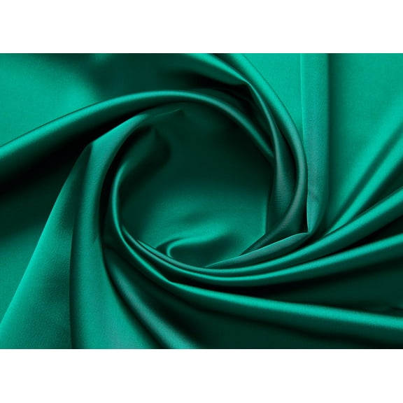 Zelouf Solid Majestic Stretch Satin  , Sewing, DIY, Crafts Fabric by the Yard, Emerald Green, 3 Yard