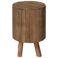 thumbnail image 1 of Table d'Appoint Ronde en Bois avec Bord Vivant, Brun Naturel, 1 of 1