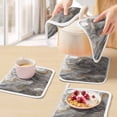 thumbnail image 5 of Gray Marble Pot Holders for Kitchen Heatproof Potholder, 3 Pack Farmhouse Vintage Abstract Ombre Texture Hot Pads Multipurpose Oven Pads Cloth Potholders Trivet for Cooking Baking, 5 of 8