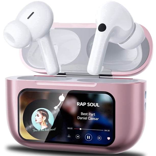VEAT00L A9 Audífonos con ANC+ENC, Pantalla Táctil Inteligente, Bluetooth 5.4, Sonido Estéreo HiFi y Múltiples Ajustes de Ecualizador EQ