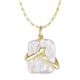 thumbnail image 3 of Collar con colgante de abrazo vintage con perlas barrocas, cadena de eslabones, collar con colgante de abrazo para mujeres y niñas, 3 of 7