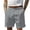 Z157Gray, variant on Men's High Waist Casual Business Shorts Pleated Front Cotton Linen Blend Summer Lightweight Breathable Rolled Cuff Shorts with Side Pockets Light Gray S