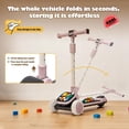 thumbnail image 6 of Ambifirner Safe Electric Kids Scooter for Kids 3+, 3 Wheeled Kick Scooter with Flash Deck, Extra Wide Light Up Big Wheels, Adjustable Heights, 6 of 8