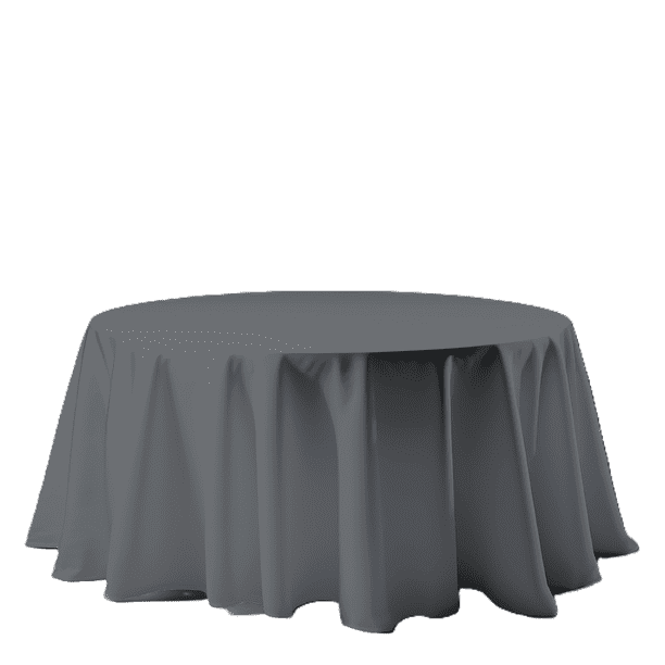Mantel Para Mesa Redonda Medida 2.90 Diámetro Gris Oxford
