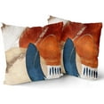 thumbnail image 2 of Boho Mid Century Modern Pillow Covers 18X18 in Navy Blue Burnt Orange Abstract Pillow Cases Set of 2 Aesthetic Geometric Minimalist Throw Pillows Home Decor for Room Couch Sofa Patio Porch, 2 of 6
