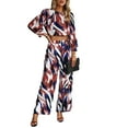 thumbnail image 2 of EFINNY Women Printed Suit Casual Outfit Fashion Autumn Winter Waist Suit Long Sleeve Set, 2 of 7