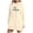 Khaki, variant on Heisall Womens Hoodie Long Sleeve Casual Pullover with Letter Print, Drawstring Hood, Pocket, Loose Fit Fashionable Tops