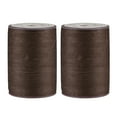 thumbnail image 1 of Unique Bargains 2 Pack Thin Waxed Thread 137 Yards 0.55mm Polyester String Cord for Machine Sewing Hand Quilting Weaving, Dark brown, 1 of 5