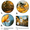 thumbnail image 3 of Designart "Peach Buttercups landscape Vibrant II" Floral Floater Framed Canvas Wall Art, 3 of 7