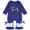 Blue, variant on Newborn Baby Girl Football Outfit Game Day Rugby Long Sleeve Romper Ruffle Jumpsuit Infant Fall Winter Clothes