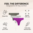 thumbnail image 2 of Balanced Tech Women's Seamless Thong Panties 3 Pack, 2 of 3