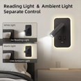 thumbnail image 2 of Lámpara de Pared para Mesita de Noche con Interruptor, Puerto USB, de Pared para Dormitorio, Aplique de Pared LED Giratorio para Armario., 2 of 5