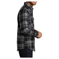 thumbnail image 6 of Mafoose Men's Button Down Regular Fit Long Sleeve Plaid Flannel Casual Shirt Grey/Black 2XL, 6 of 6