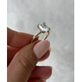 thumbnail image 3 of SOLITAIRE JEWELS 2Ct Elongated Cushion Solitaire Ring With Triple-Split Claws 18K Yellow Gold, 3 of 8