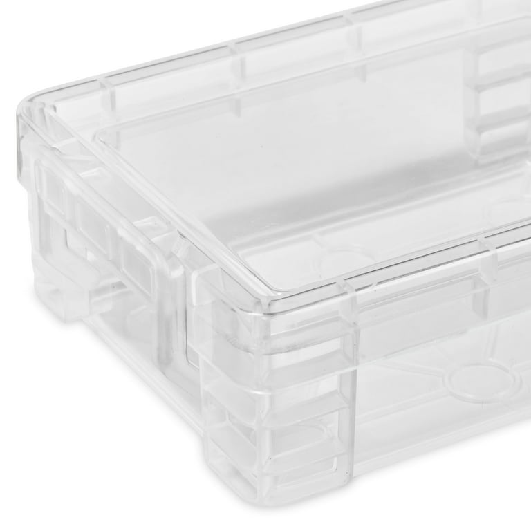 Crayon Box Storage Containers - Clear Crayon Case - Plastic Crayon Boxes  for Kids - Snap Closure - 1 Pack - The Craft Shop, Inc.