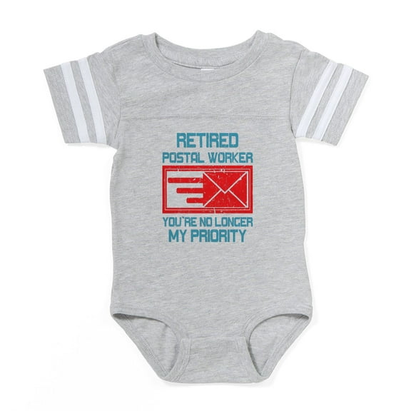 CafePress - Retired Postal Worker Graph - Cute Infant Baby Football Bodysuit