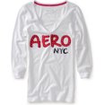 thumbnail image 1 of Aeropostale - Camiseta de dormir para mujer Aero Nyc Pajama, color blanco, extragrande Aeropostale  Camiseta de manga corta, 1 of 1