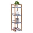 thumbnail image 1 of Gymax Bamboo 4 Tier Multifunction Storage Tower Rack Shelving Shelf Units Stand, 1 of 7