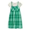 thumbnail image 4 of Justice Girls 2Fer Babydoll Plaid Dress, Sizes XS-XLP, 4 of 4