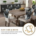thumbnail image 4 of Abstract Art Chair Covers Set of 4 Gold Grey Gradient Marble Texture Chair Back Covers Stretch Removable Washable Chairs Slipcovers Chair Protector for Dining Room Kitchen Party Decor, 4 of 5
