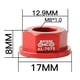 thumbnail image 2 of Paquete de 2 Tuercas M8 Cola para bujes de bicicleta de equilibrio rojo, 2 of 8