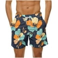 thumbnail image 2 of Xysaqa Men Big & Tall Swim Trunks Fashion Hawaiian Print Board Shorts Elastic Waist Beach Shorts Swimwear with Pockets 3X 4X 5X Clearance, 2 of 6