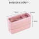thumbnail image 3 of Greeniant Cajas Bento, vajilla de microondas de 3 capas, contenedor de almuerzo con calefacción con compartimentos, caja de almacenamiento de alimentos Kits de desorden para acampar Verde Greeniant OD028441-02, 3 of 6