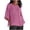 Pink, variant on Women's Cotton Linen Batwing Sleeve Blouse Round Neck Pleated Casual Top 2026 Lightweight Summer Top for Daily and Home Wear