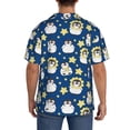 thumbnail image 7 of Goofa Star Penguin Printed Men's Casual Short-sleeved Shirt,Lightweight Breathable Button-down,Summer Casual men's top,Versatile Fashion shirt-Small, 7 of 7