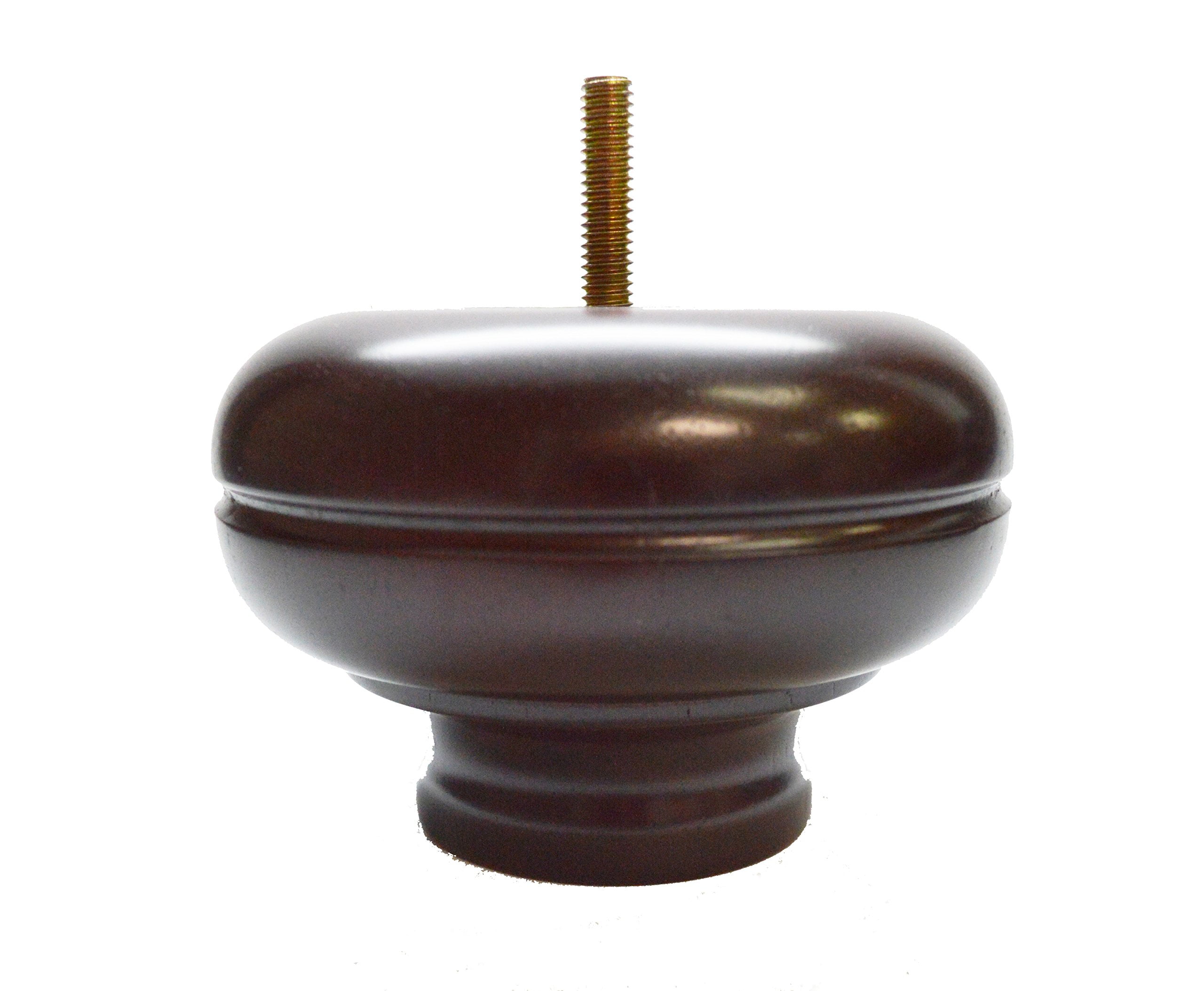 BingLTD 3" Mahogany Hardwood Sofa Legs Set of 4 (P453157