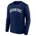 thumbnail image 2 of Men's Navy Jackson State Tigers Basic Arch Long Sleeve T-Shirt, 2 of 3