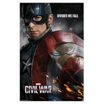 Marvel Cinematic Universe - Captain America - CiVil War - Shield Reflection One Sheet Wall Poster, 14.725" x 22.375", Framed