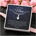 thumbnail image 2 of Petit Ribbon, Mother Of The Groom Gift From Son To Mom Wedding Gift From Son Wedding Gift From Groom Mom Necklace Wedding Gift From Son, Necklaces with Meaningful Messages Card Inside, 2 of 6