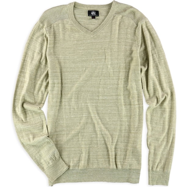 Rock & Republic Suéter de punto Marled para hombre, marrón, 2XLT