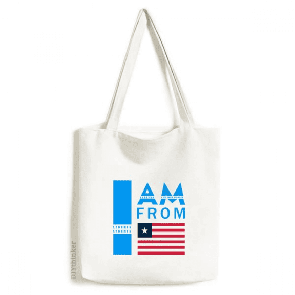 I Am From Liberia Tote Canvas Bag Shopping Satchel Casual Handbag