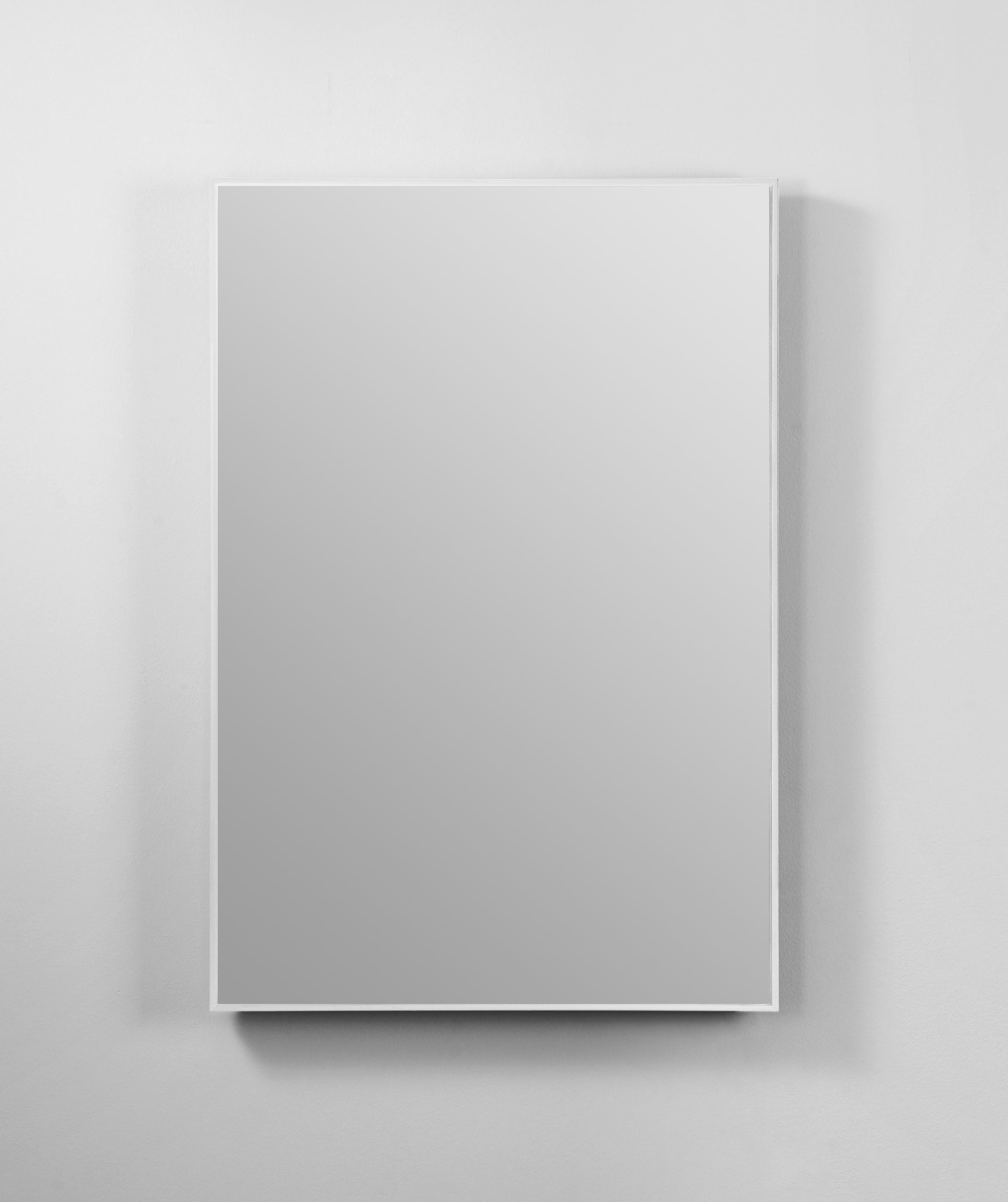 24 Matte White Bathroom Mirror 