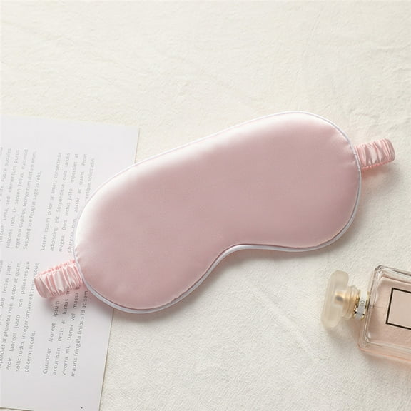 Zhuge 2-Pack Silk-Like Satin Sleeping Eye Masks, Blackout Blindfolds for Women & Men, Night Eye Covers, Pink E