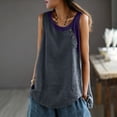 thumbnail image 6 of Generic Womens Summer Linen Cotton Tank Tops 2026 Loose Sleeveless Shirts Crewneck Casual Beach Boho Pullover Tops, 6 of 6