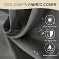 thumbnail image 6 of BPS 23x26x5 inch Outdoor Deep Seat Cushion, Water-Resistant Patio Furniture Cushions for Outdoor Chairs, Sofa, Couch, 2-Piece, Charcoal, 6 of 9