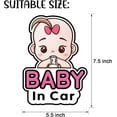 thumbnail image 4 of 2 Pieces Baby in Car Stickers Sign and Decal for Girl, Baby Car Sticker, Removable Safety Sticker Notice Board, Cute Baby Window Car Sticker, On Board Stickers, 4 of 7