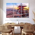 thumbnail image 3 of Elephant Stock Sakura In Fujiyoshida Wall Art - Horizontal Multi Panel Canvas - Living Room Wall Decor - Architecture Multi Panel - Red And Pink Decor - 65" x 42", 3 of 8